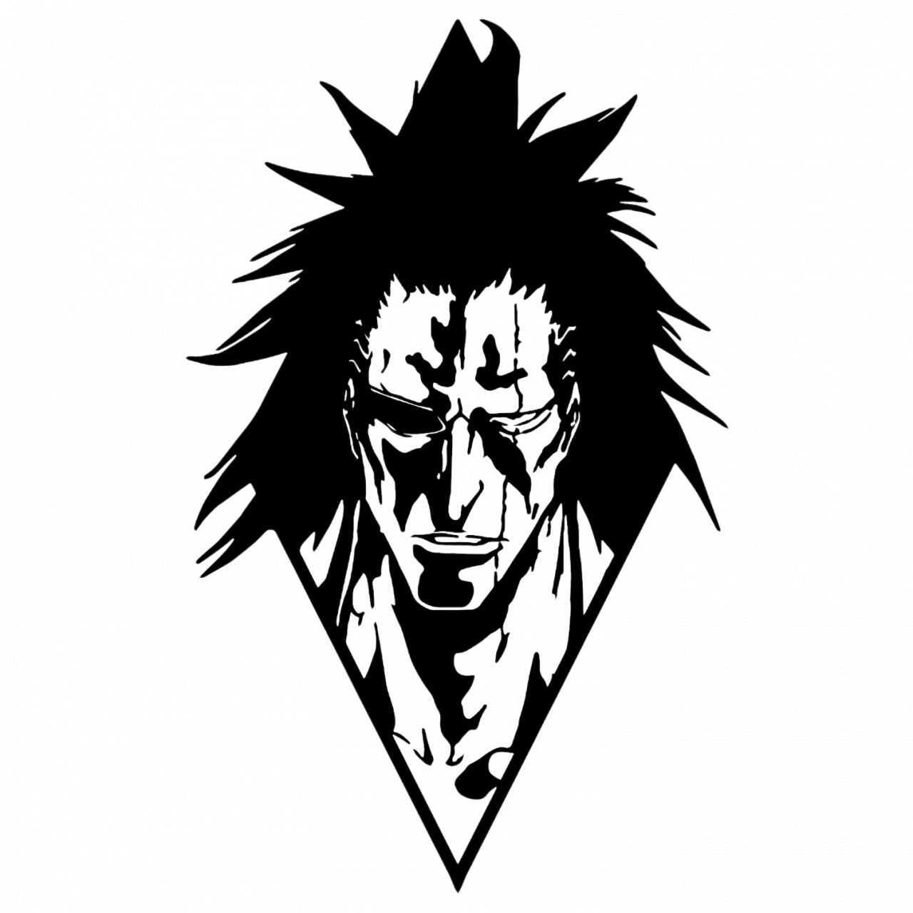 Set 5 bucati, Sticker decorativ, Zaraki Kenpachi, Rezistent la apa, NO8697, 6 cm, Multicolor