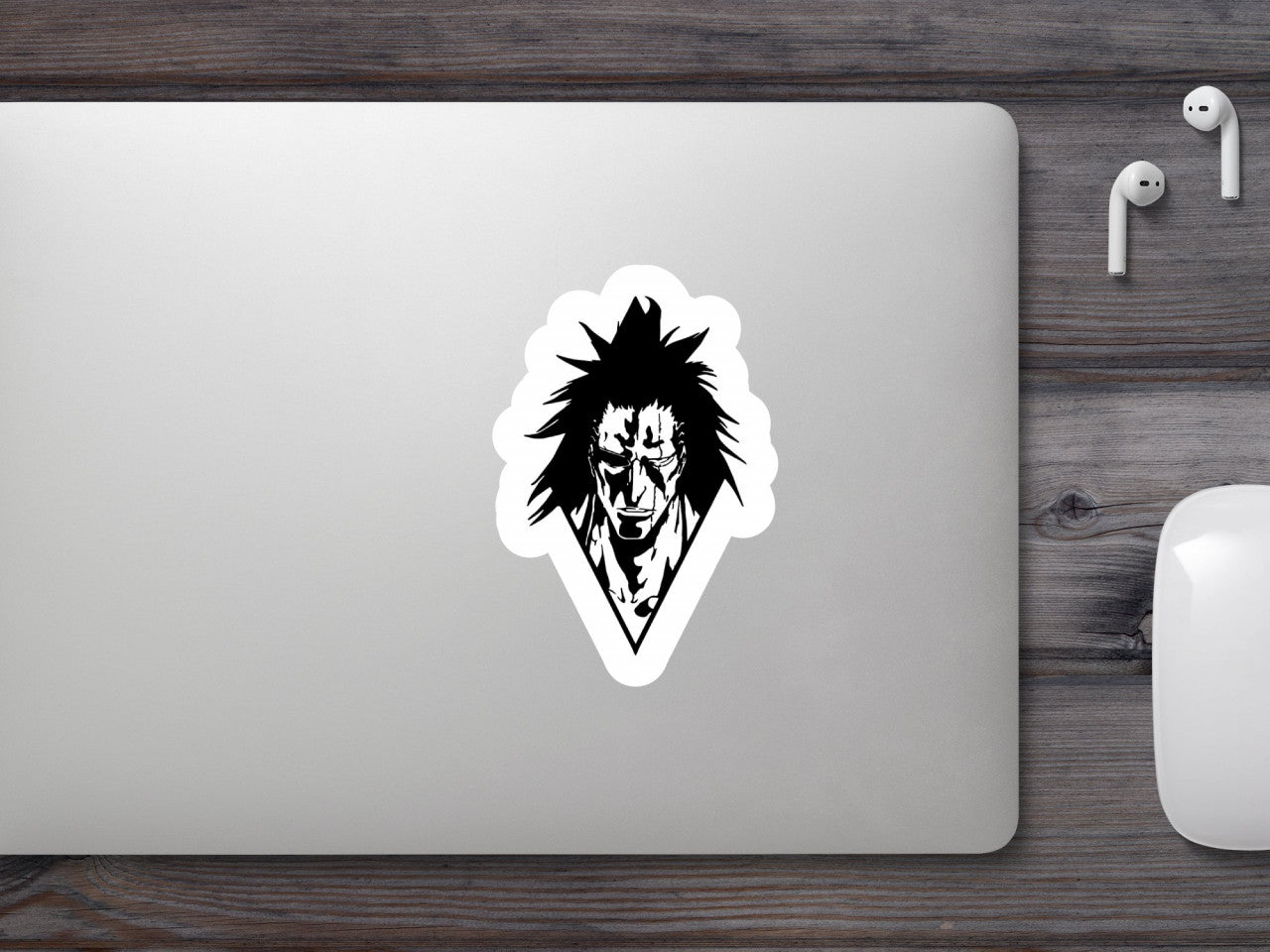 Set 5 bucati, Sticker decorativ, Zaraki Kenpachi, Rezistent la apa, NO8697, 6 cm, Multicolor