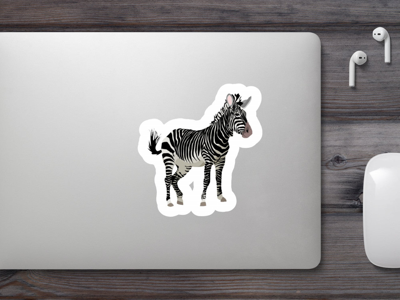 Set 5 bucati, Sticker decorativ, Zebra Africana, Rezistent la apa, NO9517, 6 cm, Multicolor