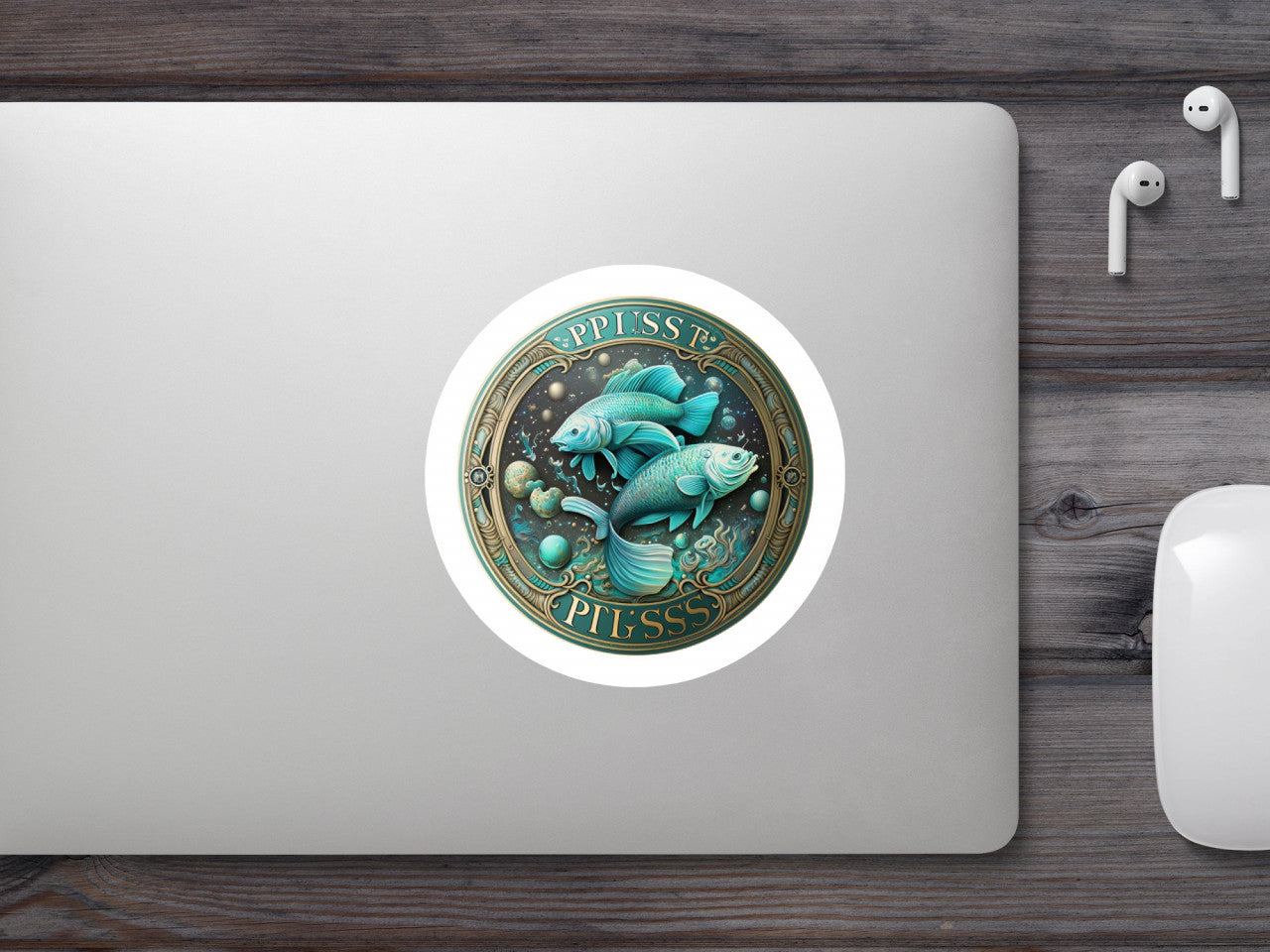 Set 5 bucati, Sticker decorativ, Zodia Pesti, Rezistent la apa, NO7785, 6 cm, Multicolor