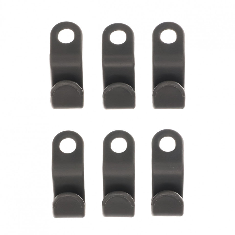 Set 6 bucati, Carlig pentru umeras, 5 x 1.8 cm, Gri