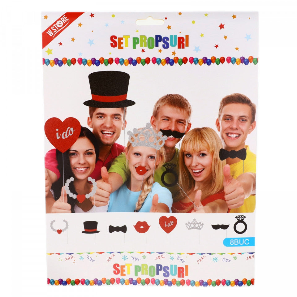 Set 8 bucati, Recuzita cabina foto, NO7460, Multicolor