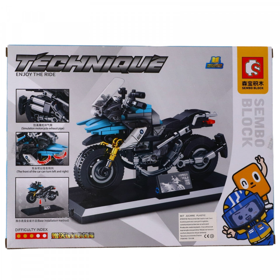 Set de constructie, BMW R 1200 GS, NO701108, 255 piese, Multicolor