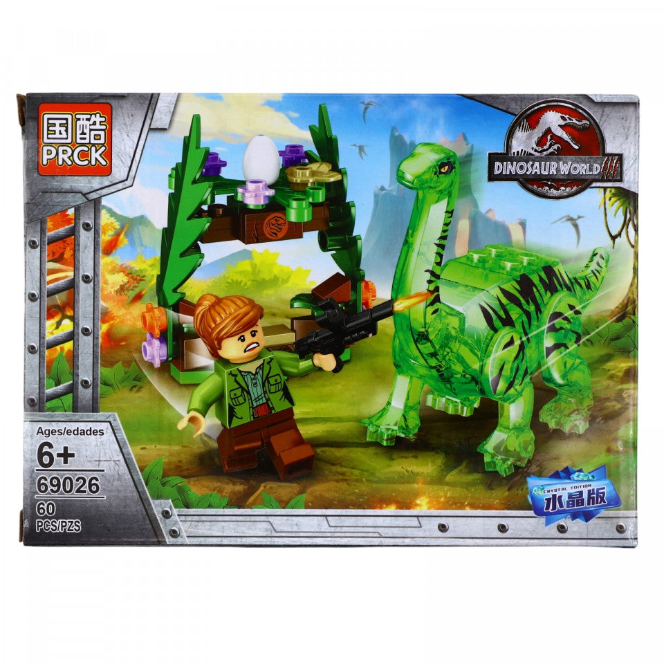 Set de constructie, Lupta cu dinozaurul Brachiosaurus, 60 piese