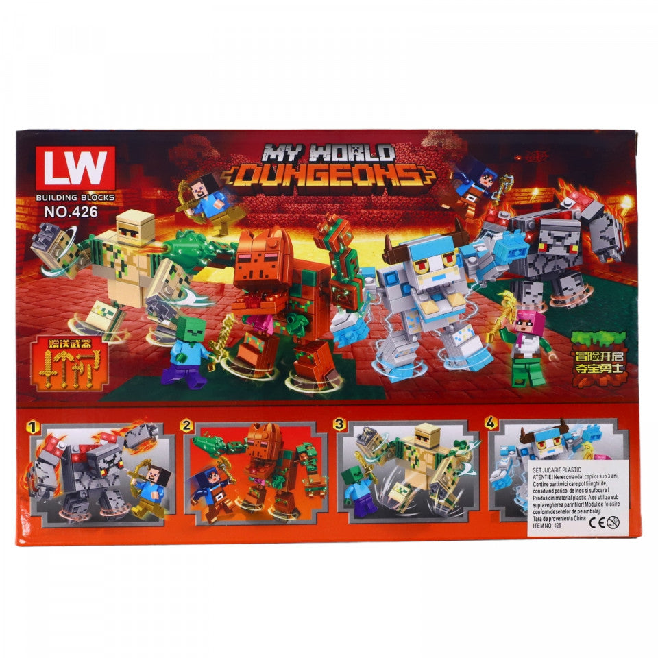 Set de constructie, Minecraft Dungeons, NO426-2, 170 piese, Multicolor