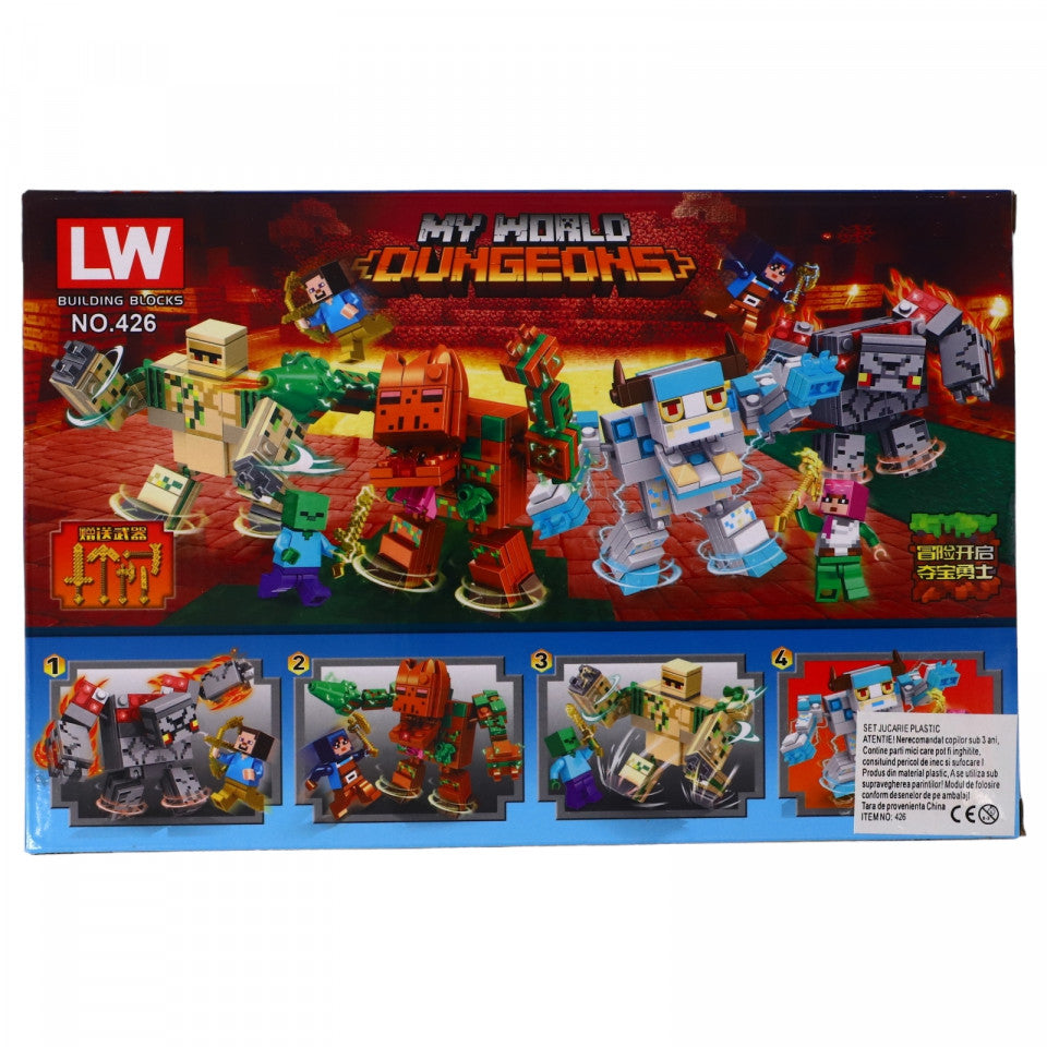 Set de constructie, Minecraft Dungeons, NO426-4, 167 piese, Multicolor