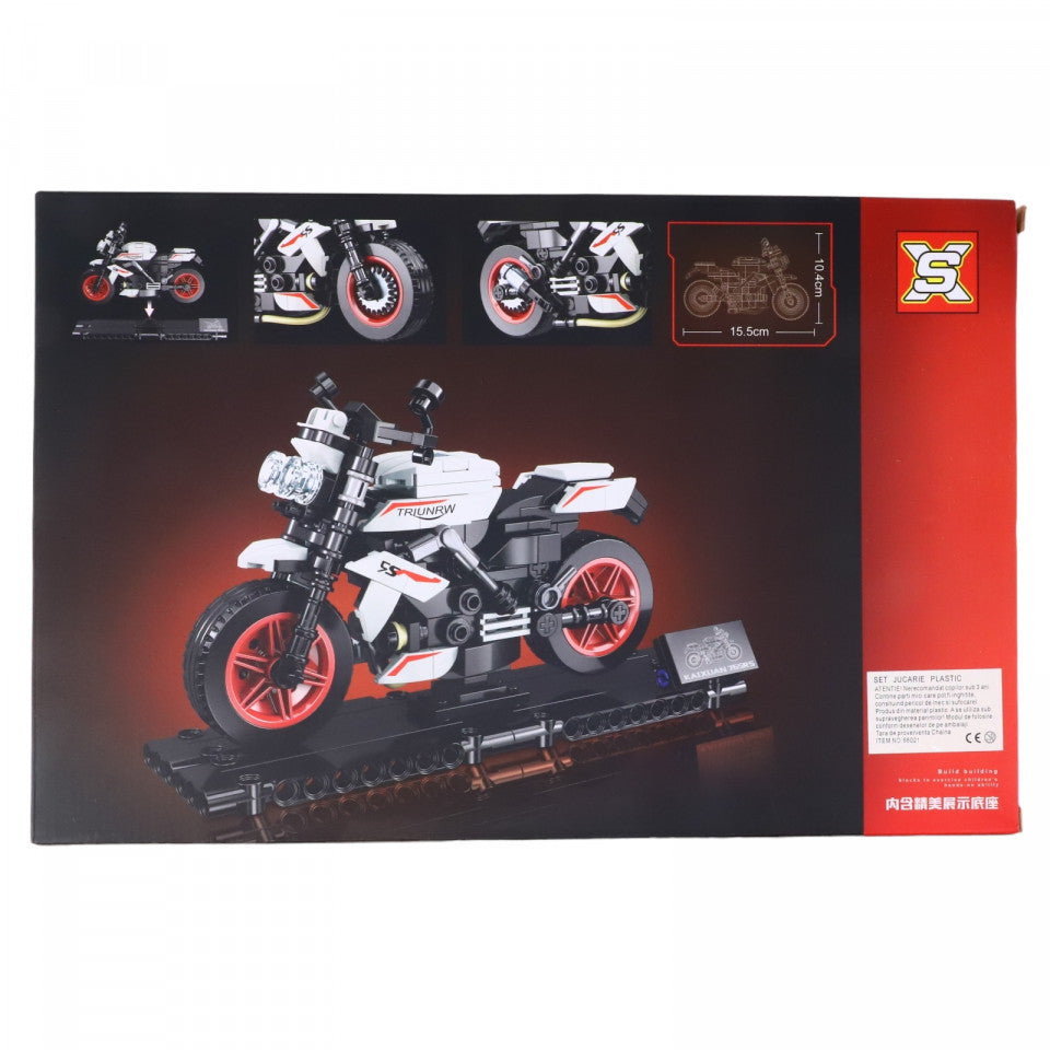 Set de constructie, Motocicleta, Triumph Street Triple 765 RS, NO88021-3, 260 piese, Multicolor