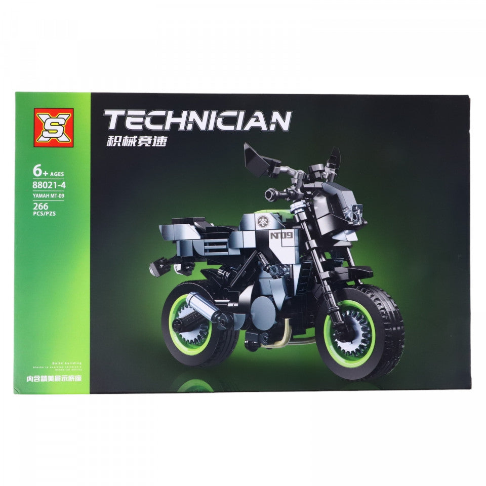 Set de constructie, Motocicleta, Yamaha MT-09, NO88021-4, 266 piese, Multicolor