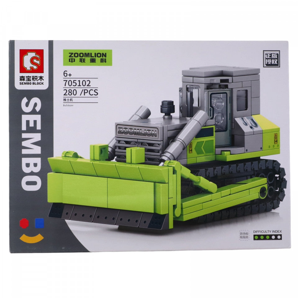 Set de constructie, Utilaj de mare tonaj, Buldozer, NO705102, 280 piese, Multicolor
