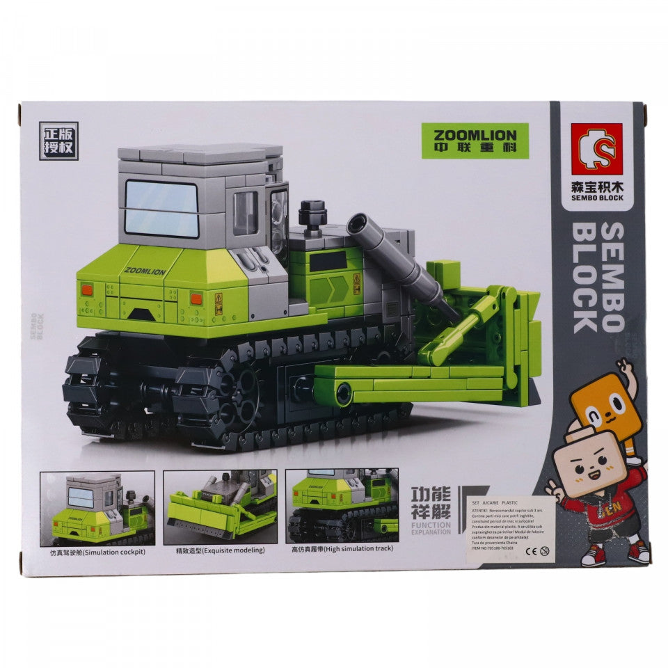 Set de constructie, Utilaj de mare tonaj, Buldozer, NO705102, 280 piese, Multicolor
