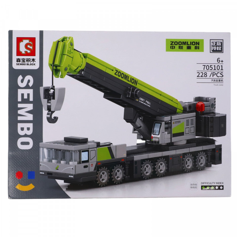 Set de constructie, Utilaj de mare tonaj, Macara mobila, NO705101, 228 piese, Multicolor