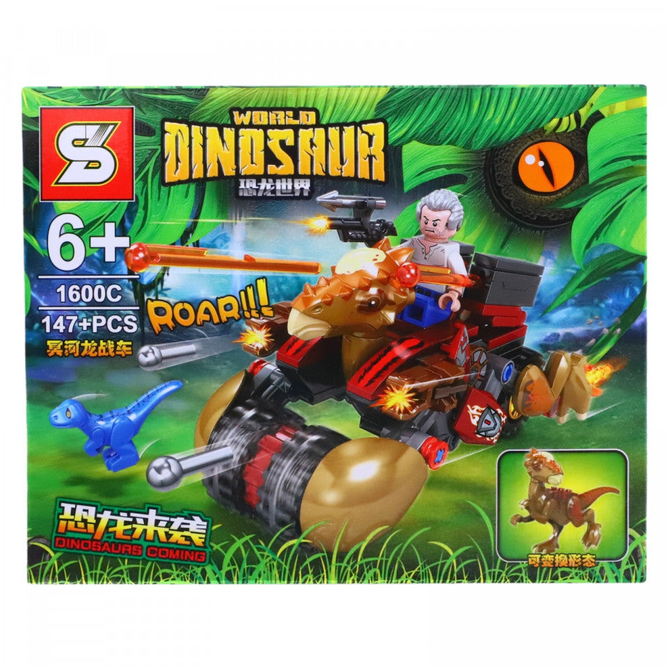 Set de contructie Jungla cu Dinozauri, NO1600C, 147 piese