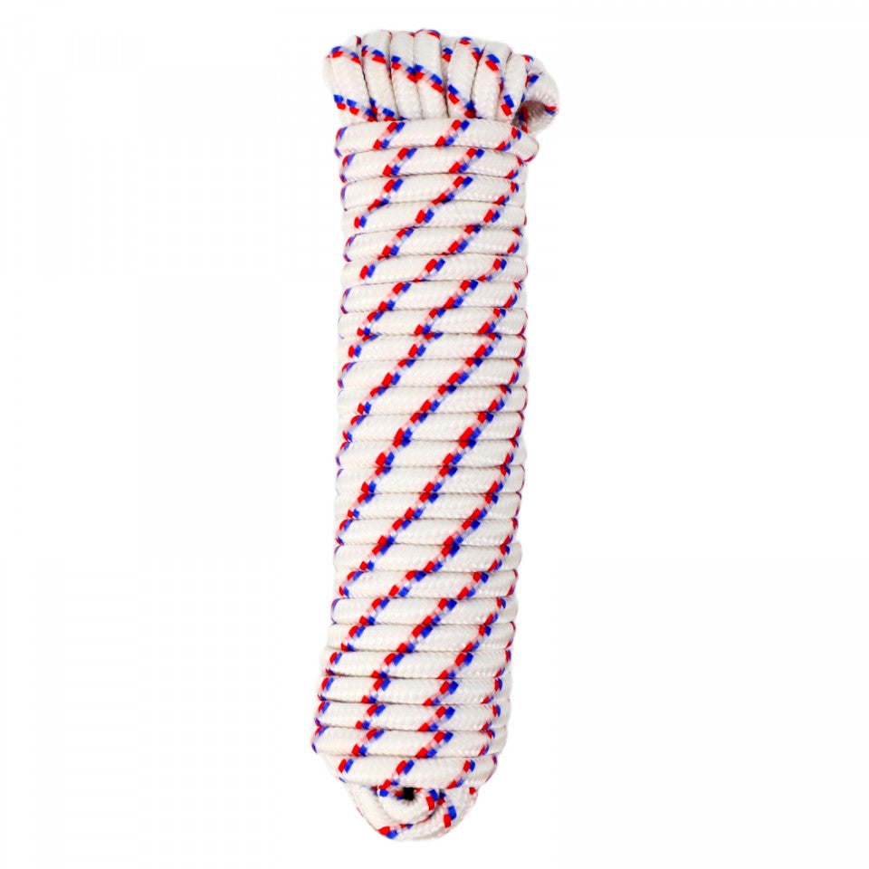 Sfoara de rufe, Poliester, NO2224, 10 m x 8 mm, Alb