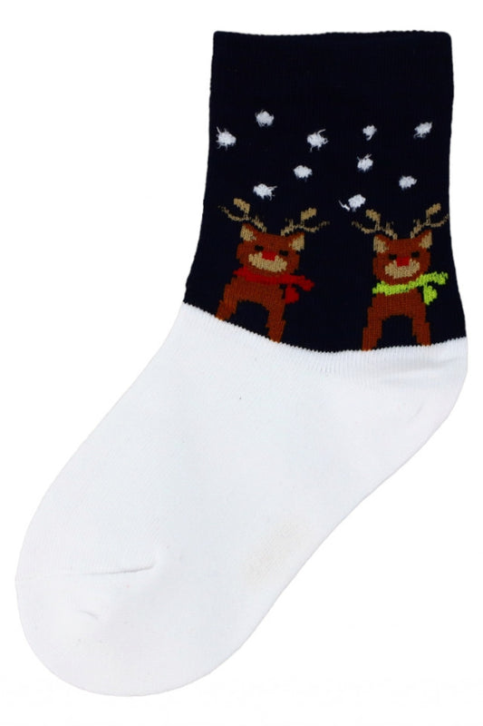 Sosete copii, Craciun, 95% bumbac, Fara cusatura, NO5450, 2-3 ani, Multicolor