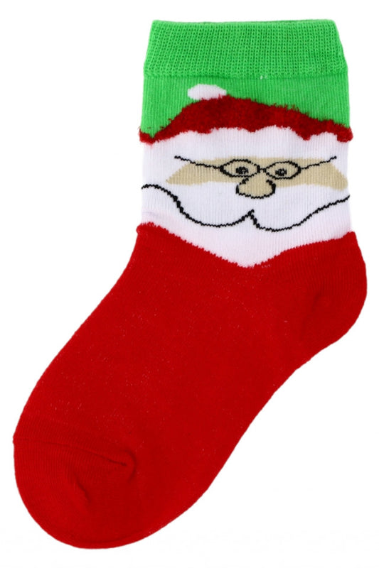 Sosete copii, Craciun, 95% bumbac, Fara cusatura, NO5451, 2-3 ani, Multicolor