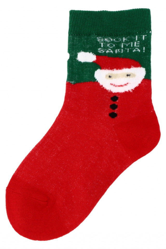 Sosete copii, Craciun, 95% bumbac, Fara cusatura, NO5452, 2-3 ani, Multicolor