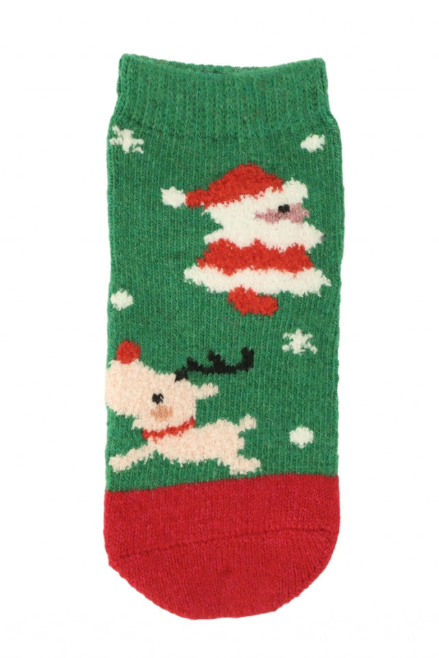 Sosete copii, Craciun, 95% lana angora, Fara cusatura, NO54539, 4-5 ani, Multicolor