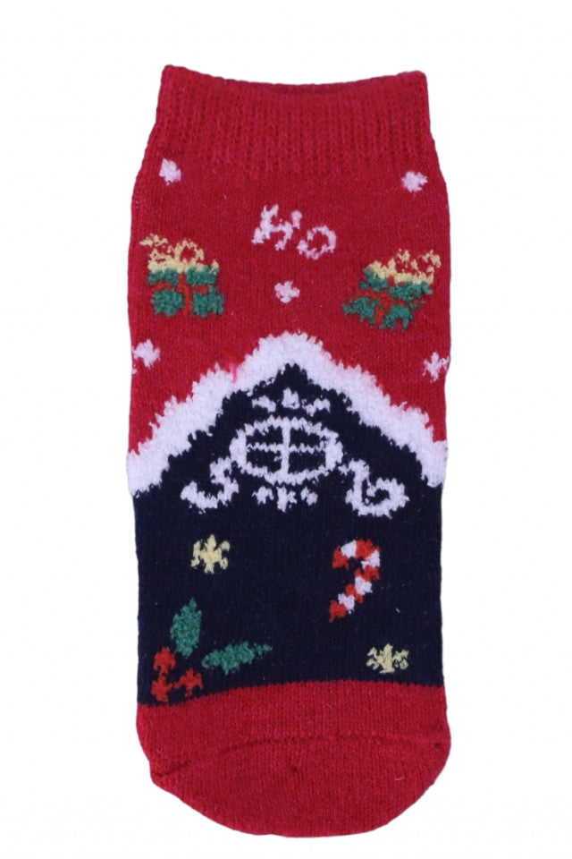 Sosete copii, Craciun, 95% lana angora, Fara cusatura, NO54540, 4-5 ani, Multicolor