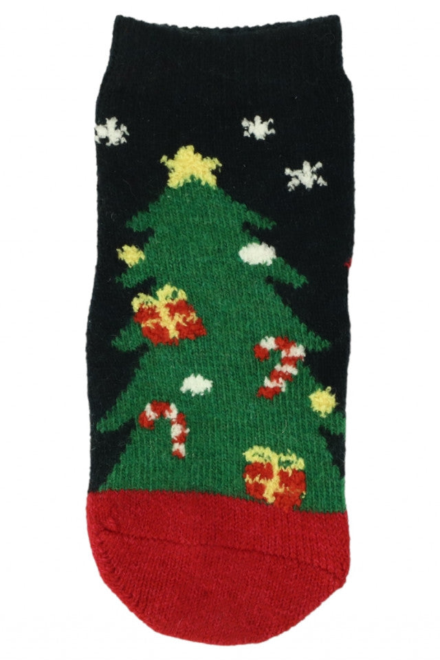 Sosete copii, Craciun, 95% lana angora, Fara cusatura, NO54542, 5-6 ani, Multicolor