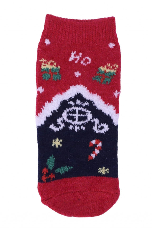 Sosete copii, Craciun, 95% lana angora, Fara cusatura, NO54545, 5-6 ani, Multicolor