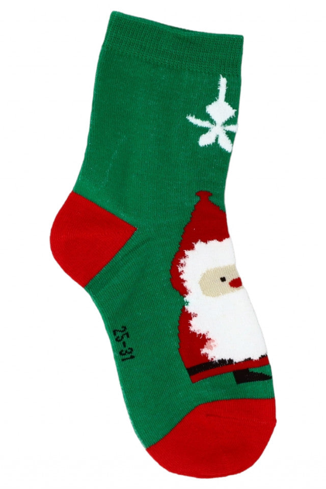 Sosete copii, Craciun, 95% lana angora, Fara cusatura, NO54668, 5-6 ani, Multicolor