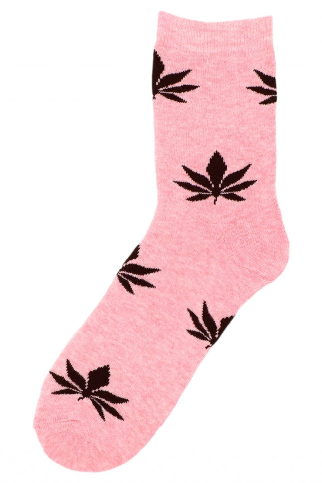 Sosete dama, 95% bumbac, Canabis, NO5450, 36-41, Roz