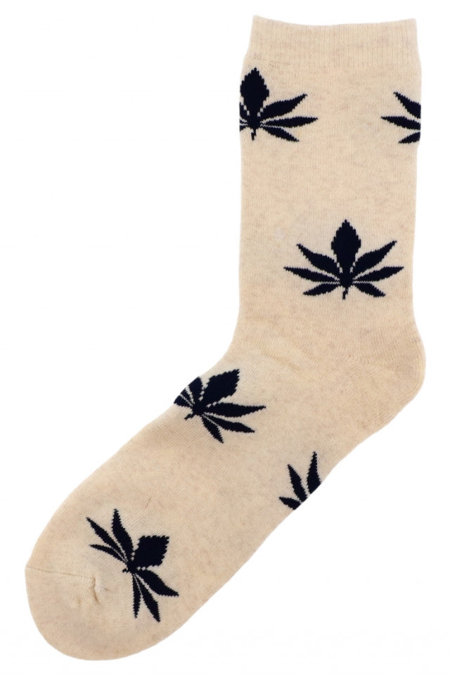 Sosete dama, 95% bumbac, Canabis, NO5451, 36-41, Bej