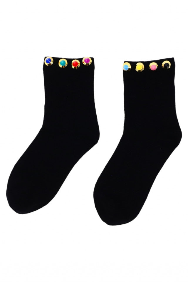 Sosete dama, 95% bumbac, Tinte cusute, NO554, 35-39, Negru