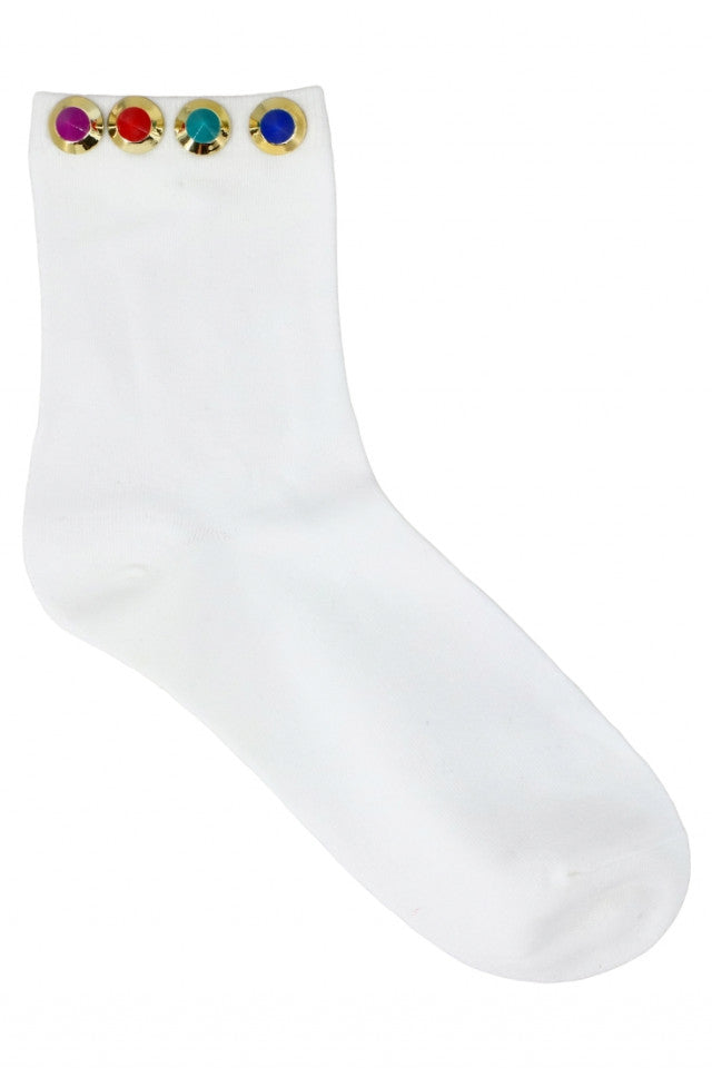 Sosete dama, 95% bumbac, Tinte cusute, NO559, 35-39, Alb