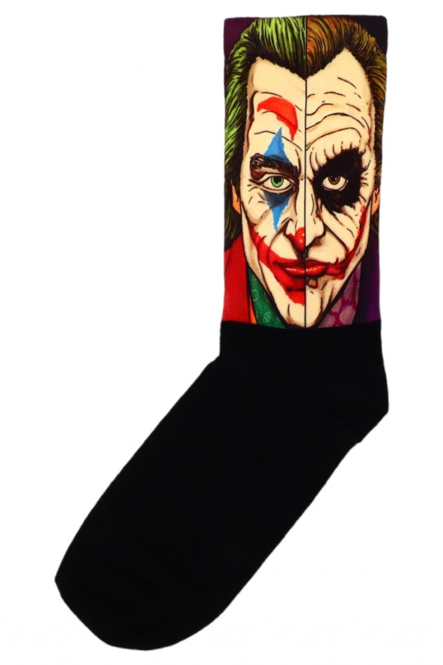 Sosete Dama, Imprimeu Jocker, Bumbac 80%, NO433, Masura universala, Multicolor