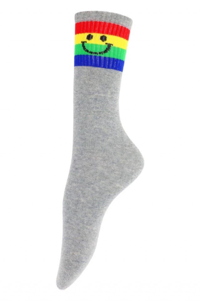 Sosete dama, jambiere, lungi pana la genunchi, 95% Bumbac, Smile, NO1194, marime Universala, Gri