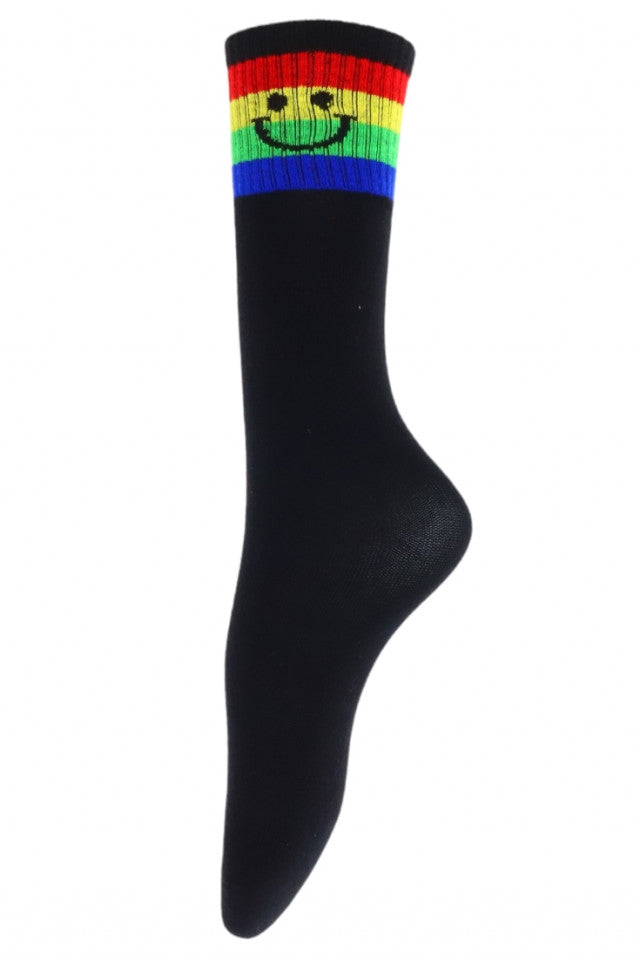 Sosete dama, jambiere, lungi pana la genunchi, 95% Bumbac, Smile, NO1196, marime Universala, Negru