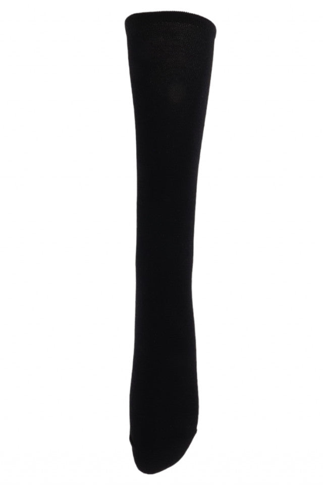 Sosete dama, jambiere, lungi peste genunchi, Funda, 95% bumbac, NO4527, One size INTL, Negru