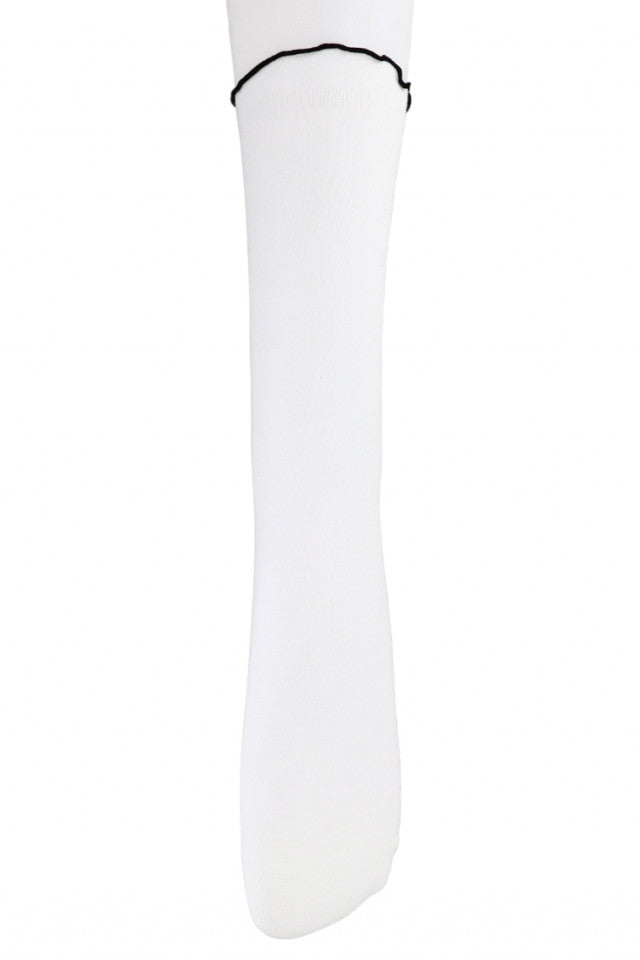 Sosete dama, jambiere, Sub genunchi, Funda, 95% bumbac, NO4525, One size INTL, Alb