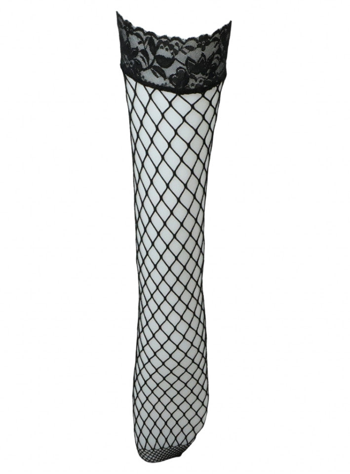 Sosete dama, lungi, tip plasa, Fishnet, NO2023, marime universala, Negru