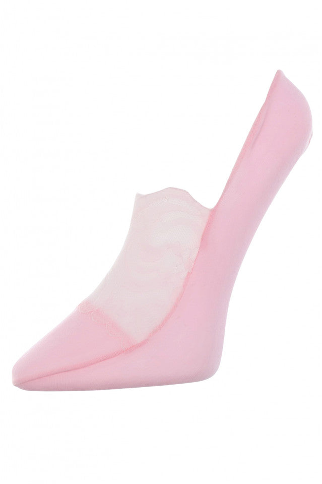 Sosete dama, scurte, 95% Bumbac, cu dantela, marime 36-41, Roz