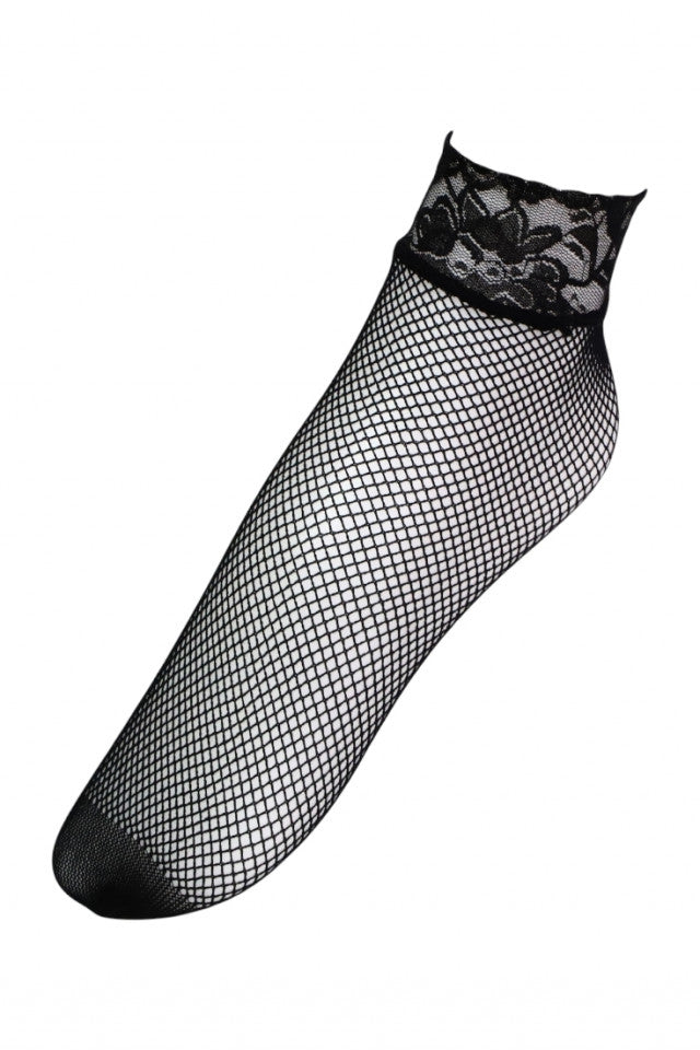 Sosete dama, tip plasa, deasupra gleznei, marime universala, Negru