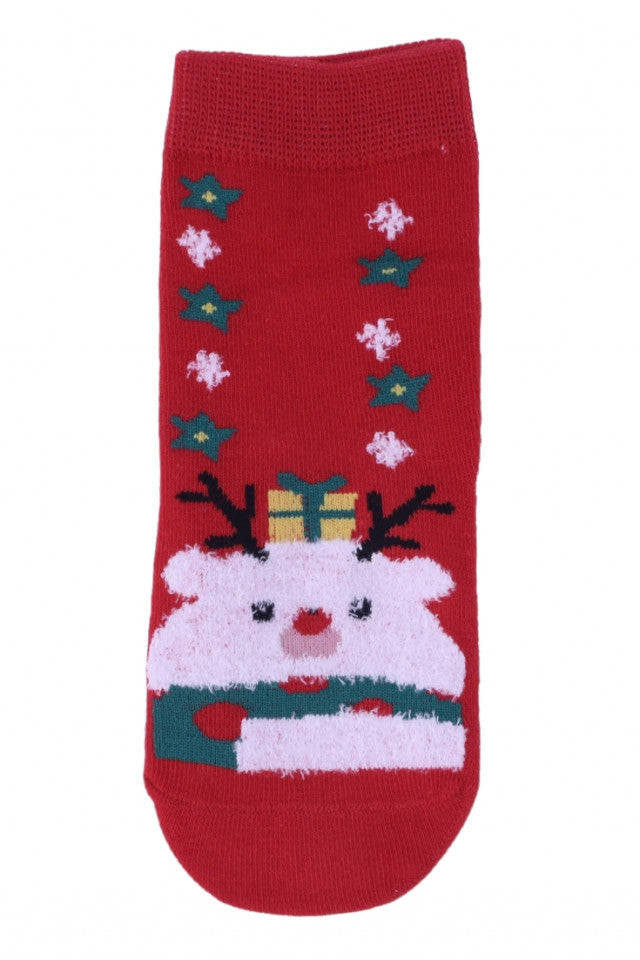 Sosete lungi copii, Craciun, 95% bumbac, Fara cusatura, NO5448, 5-6 ani, Multicolor