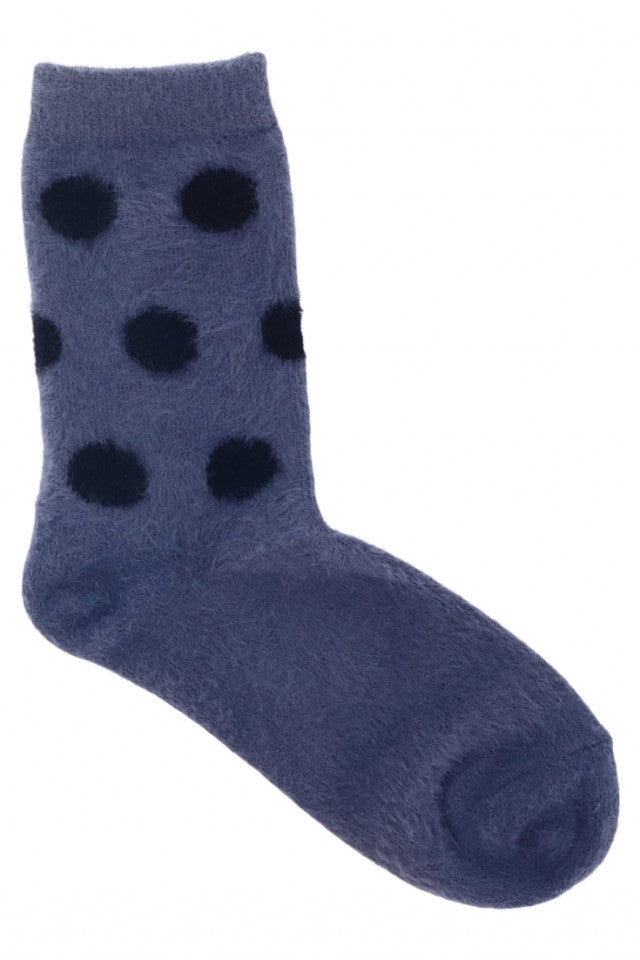 Sosete lungi dama, 80% Lana Nurca, Buline, NO2107, 35-38, Albastru