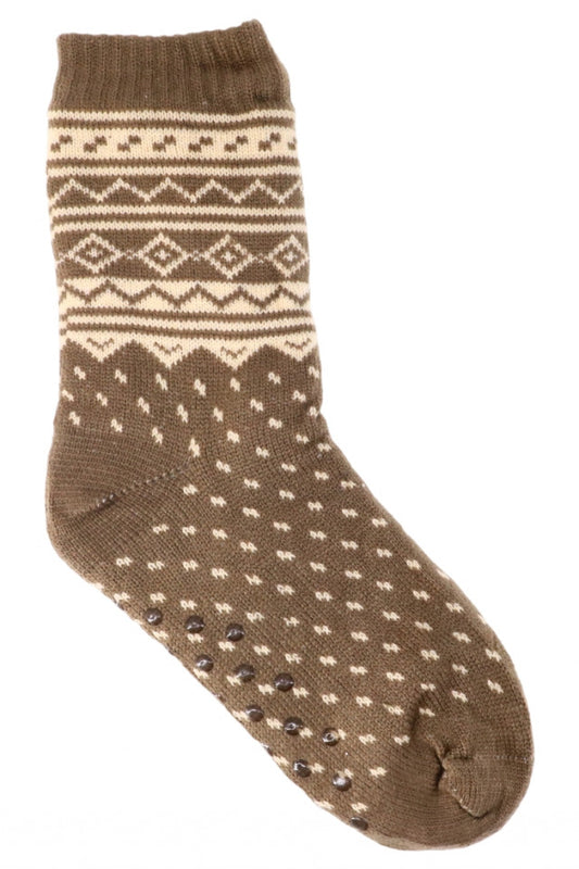 Sosete lungi imblanite barbati, Pentru Iarna, Antiderapante, NO5988, 41 - 45, Maro