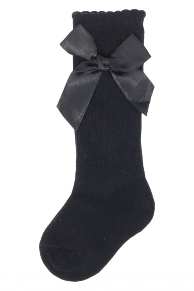 Sosete lungi pentru fetite, 95%Bumbac, Funda, NO2223, 0-16 luni, Negru