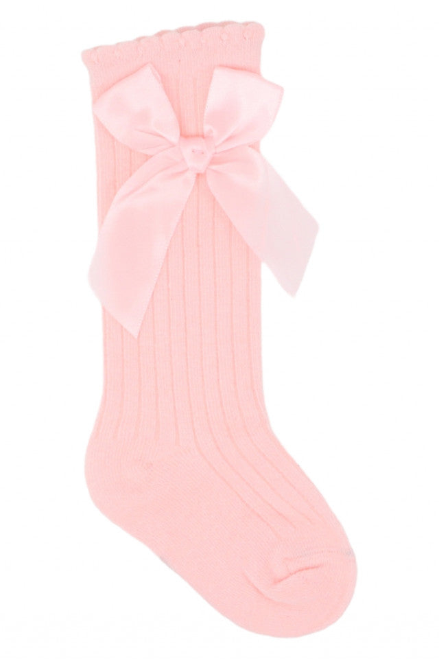 Sosete lungi pentru fetite, 95%Bumbac, Funda, NO2223, 0-16 luni, Roz