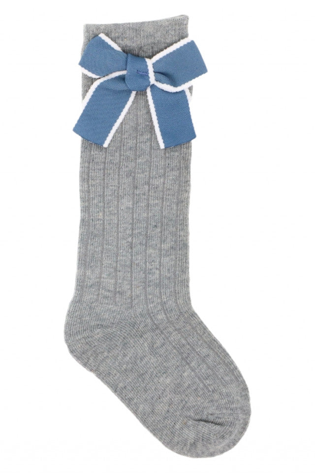 Sosete lungi pentru fetite, 95%Bumbac, Funda, NO2633, 2-4 ani, Bleu