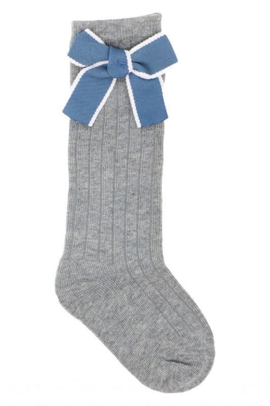 Sosete lungi pentru fetite, 95%Bumbac, Funda, NO2633, 2-4 ani, Bleu