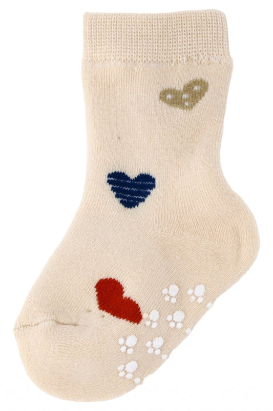 Sosete pentru copii, flausate, antiderapante, 95% Bumbac, NO325, 3 - 6 luni, Multicolor