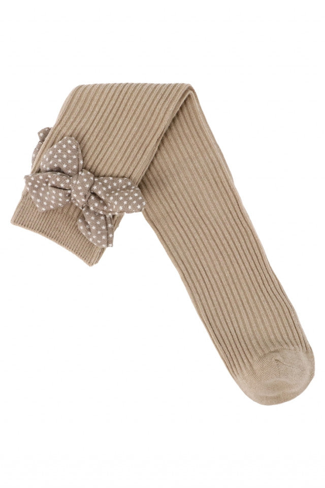 Sosete pentru fetite, lungi, sub genunchi, Funda, 95% Bumbac, NO1240, 6-7 ani, Bej