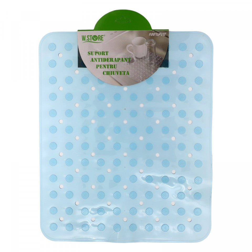 Suport antialunecare pentru chiuveta, 26.8 x 32.7 cm, Bleu