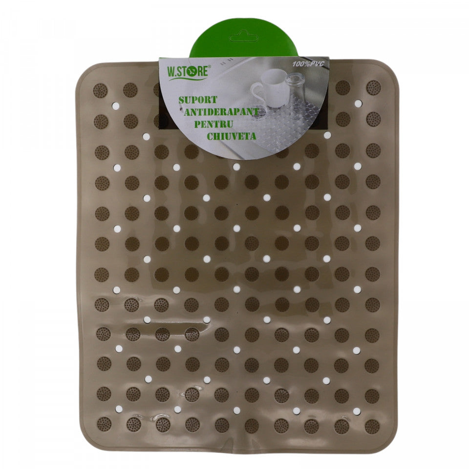 Suport antialunecare pentru chiuveta, 26.8 x 32.7 cm, Negru