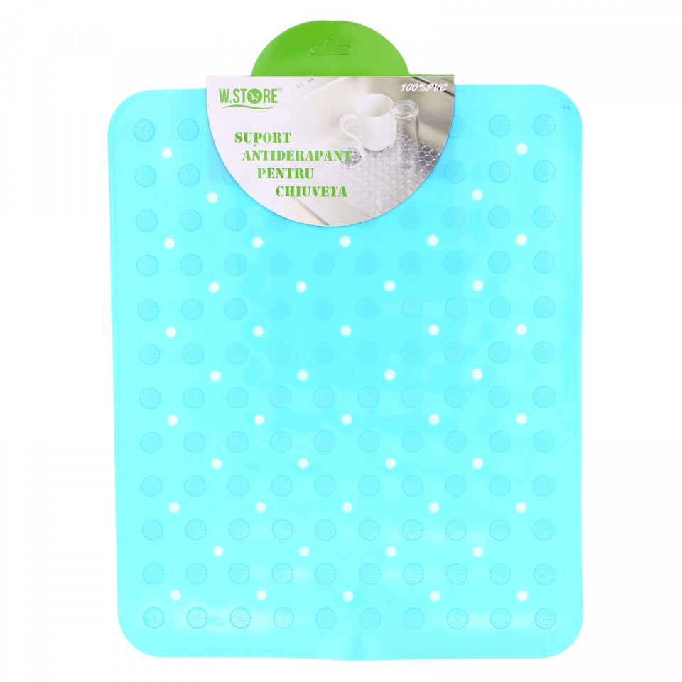 Suport antialunecare pentru chiuveta, 27 x 32.8 cm, Bleu