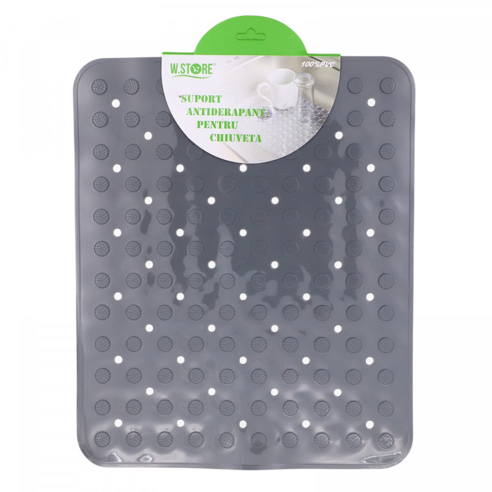 Suport antialunecare pentru chiuveta, 27 x 32.8 cm, Gri